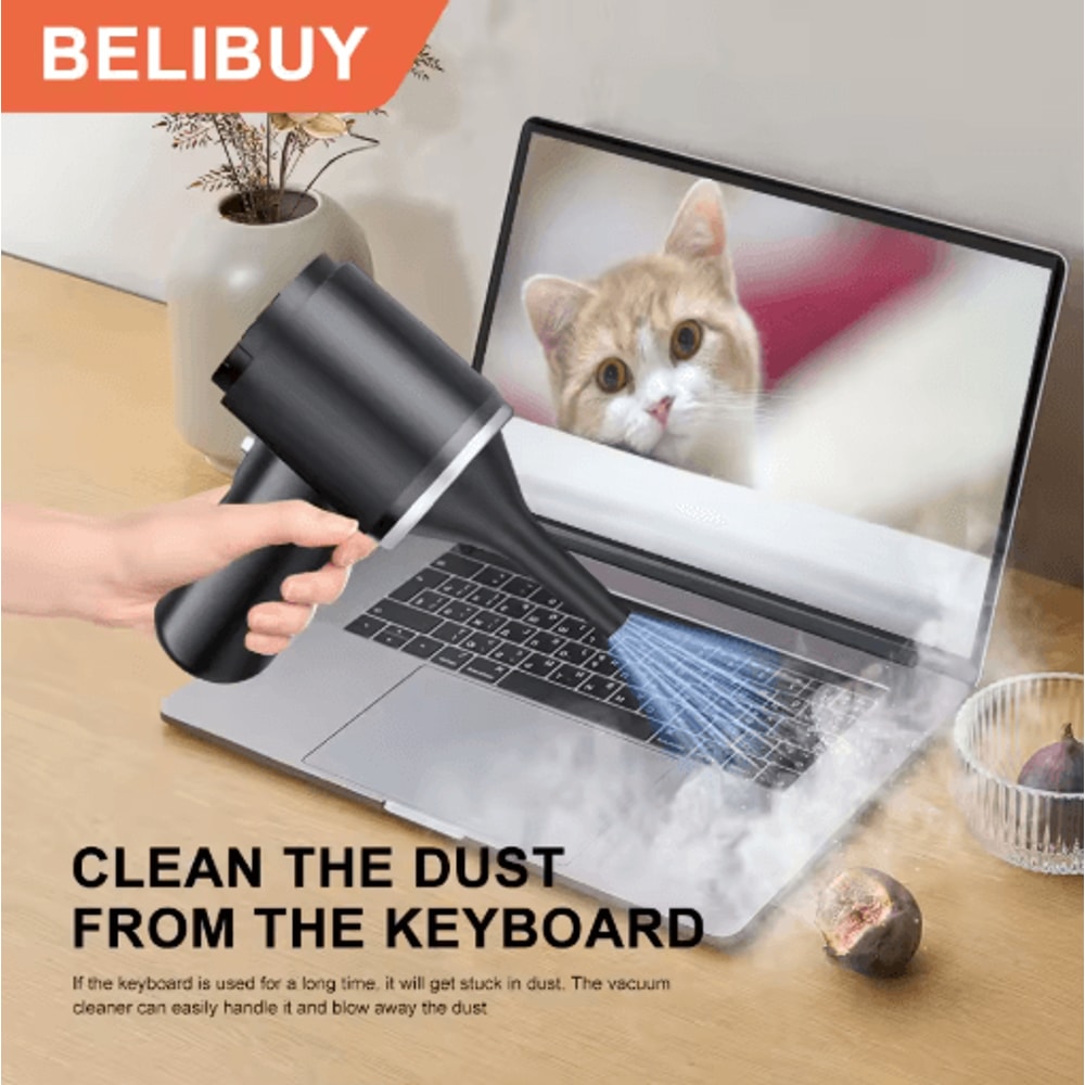 BELIBUY Mini Wireless Car Vacuum Cleaner High Power Portable Handheld Cleaner 6