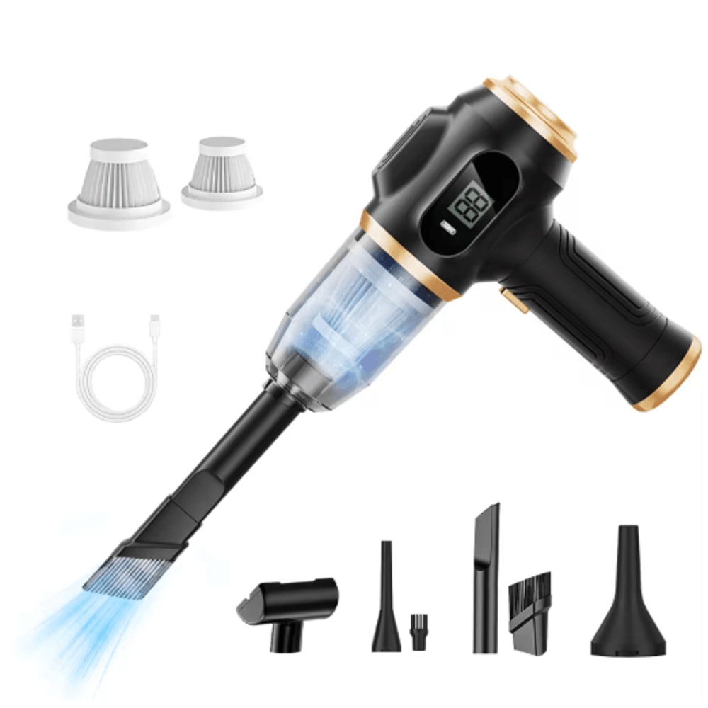 2in1 Cordless Air Duster Vacuum Portable Handheld Cleaner With Digital Display 1