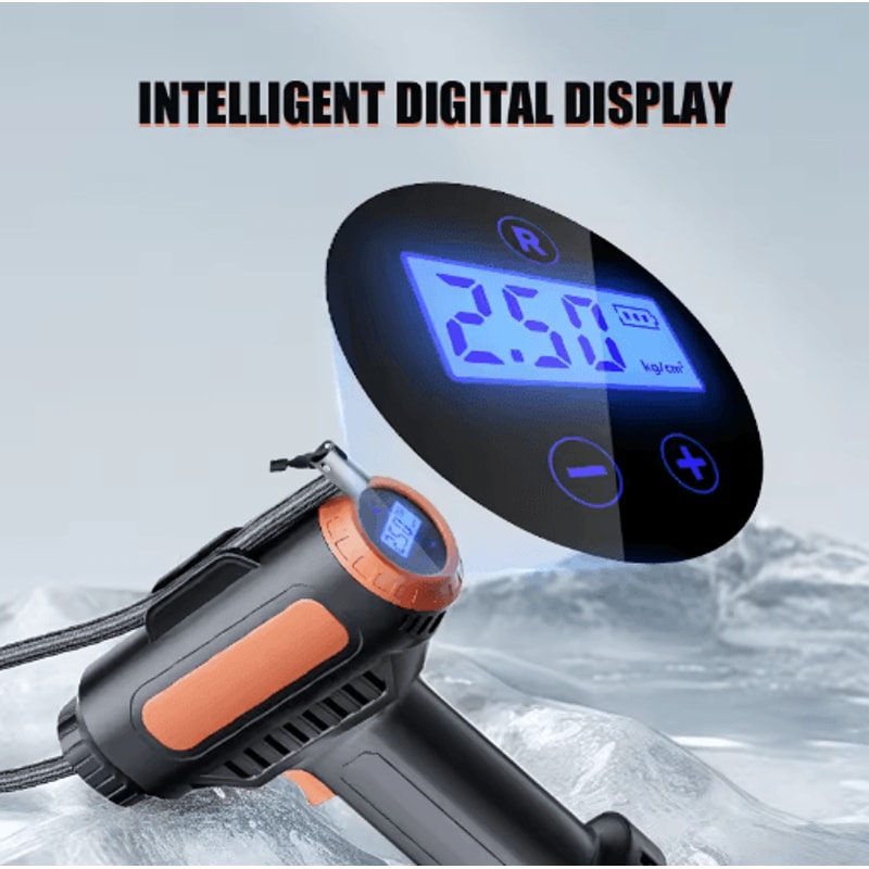 BELIBUY Wireless Portable Tire Inflator Electric Air Pump With LED Display 3