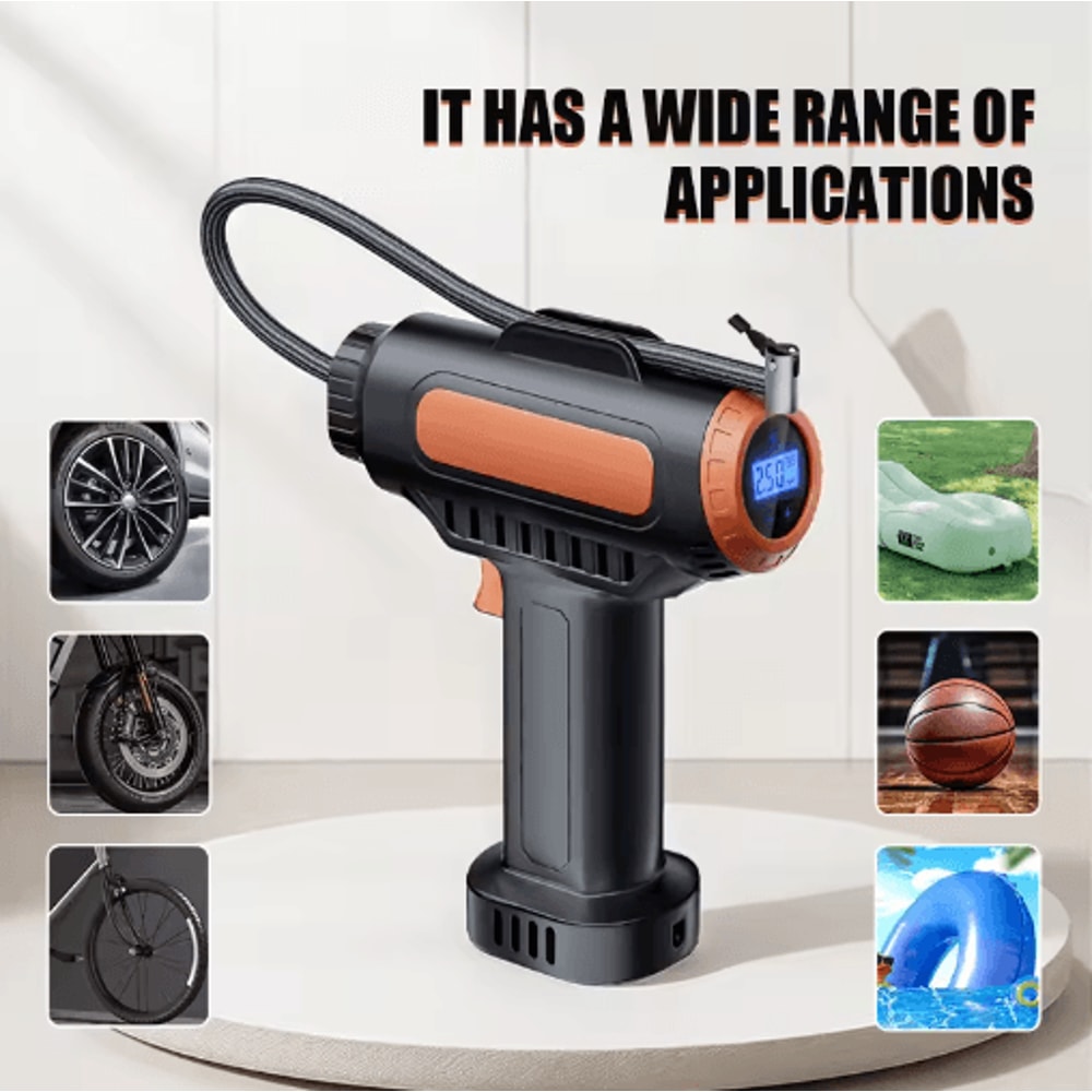 BELIBUY Wireless Portable Tire Inflator Electric Air Pump With LED Display 4