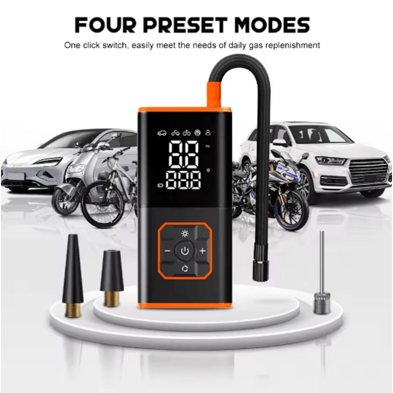 Portable ABS Air Compressor Electric Car Tire Inflator For Car Bike Motorcycle 5