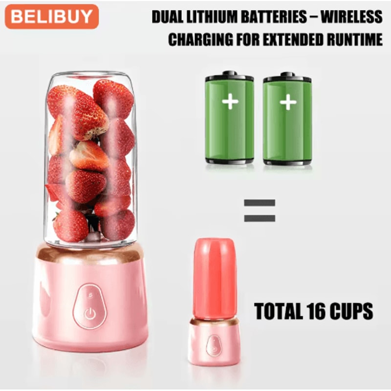 400ML Portable USB Juicer Blender Mini Smoothie Fruit Juicing Cup 4