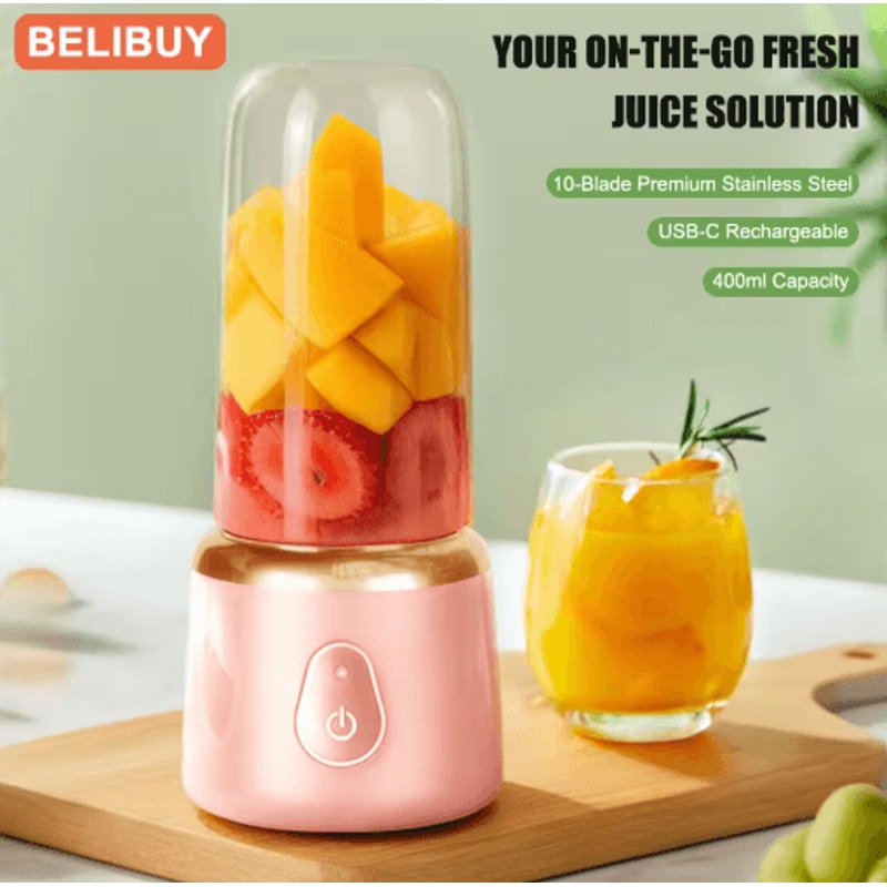 400ML Portable USB Juicer Blender Mini Smoothie Fruit Juicing Cup 0