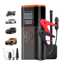 portable tire inflator compressor – electric car air pump with fast inflation