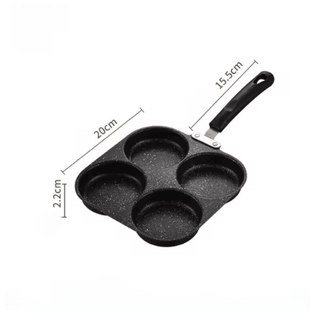 4Hole NonStick Omelette Pan MultiSection Breakfast Egg Frying Pan 1