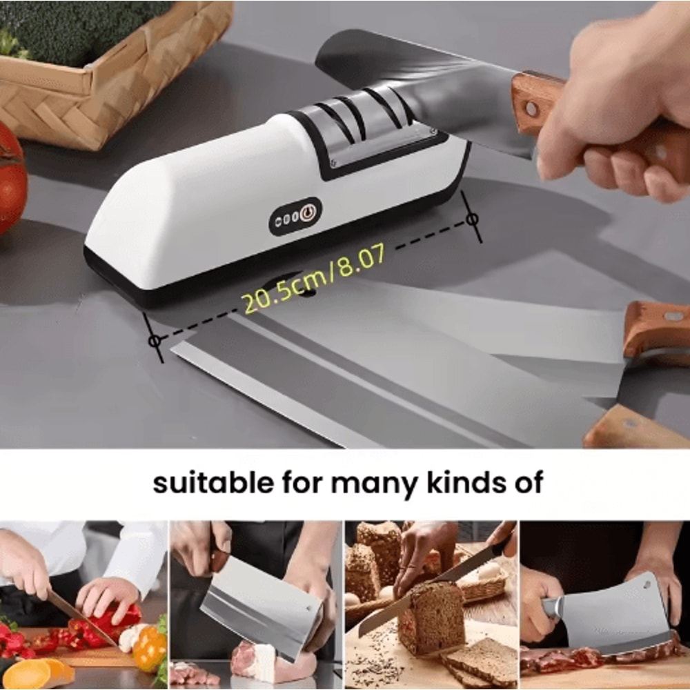 Automatic Electric Knife Sharpener Multifunction Professional Kitchen Sharpening Tool 3