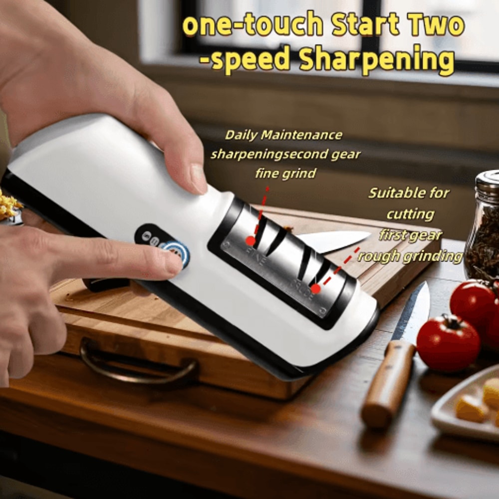 Automatic Electric Knife Sharpener Multifunction Professional Kitchen Sharpening Tool 0