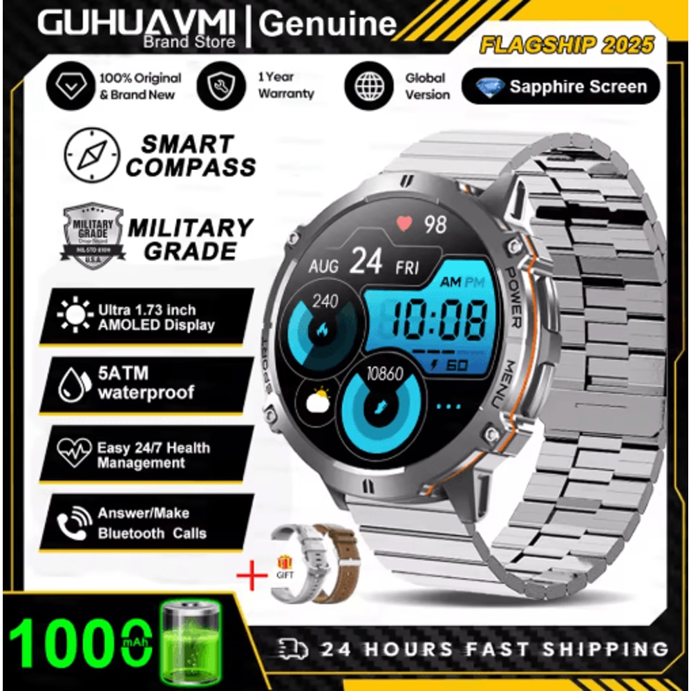 TRex 3 MilitaryGrade Smartwatch AMOLED GPS Sports Watch With 10ATM Waterproof 2