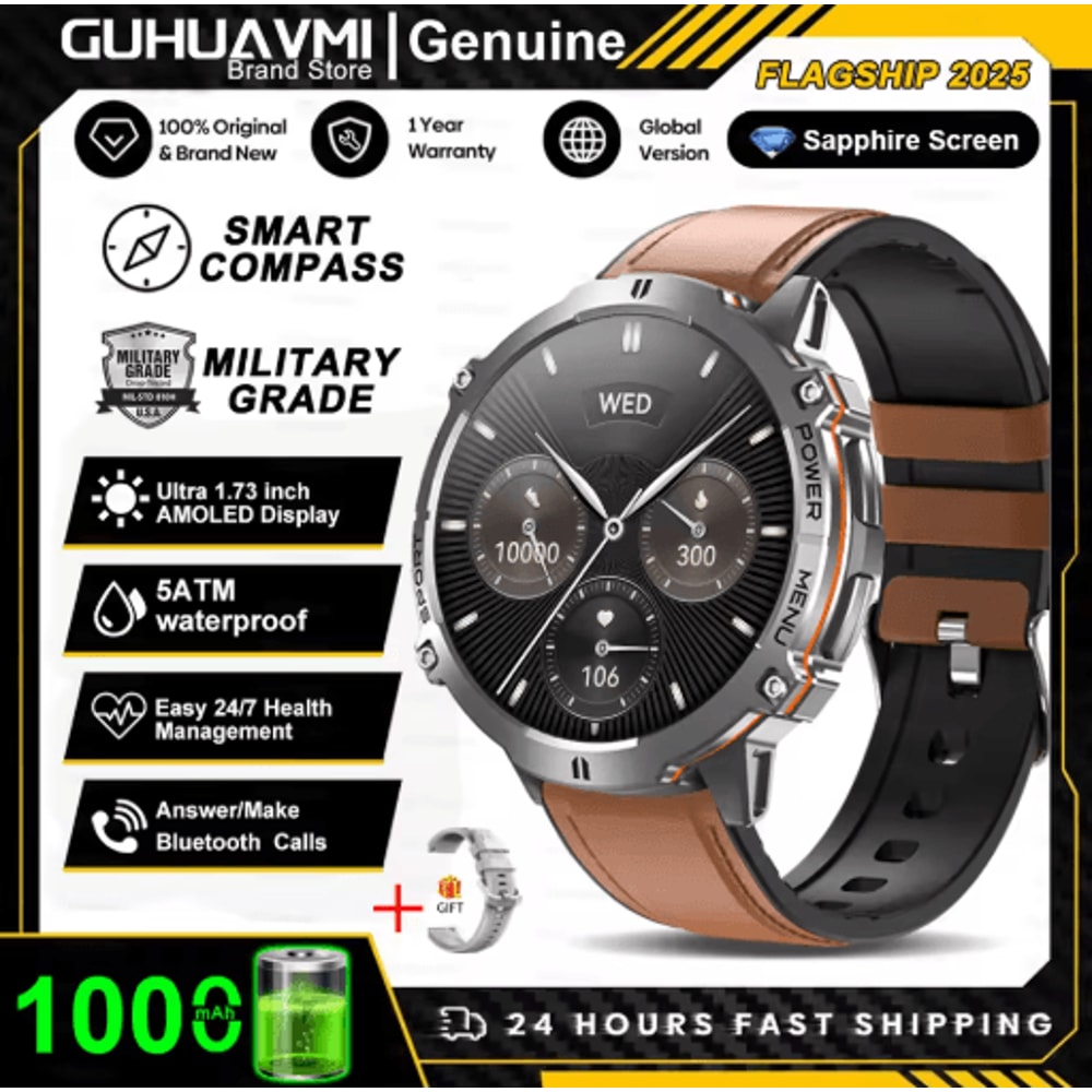TRex 3 MilitaryGrade Smartwatch AMOLED GPS Sports Watch With 10ATM Waterproof 8
