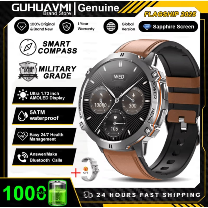 TRex 3 MilitaryGrade Smartwatch AMOLED GPS Sports Watch With 10ATM Waterproof 8