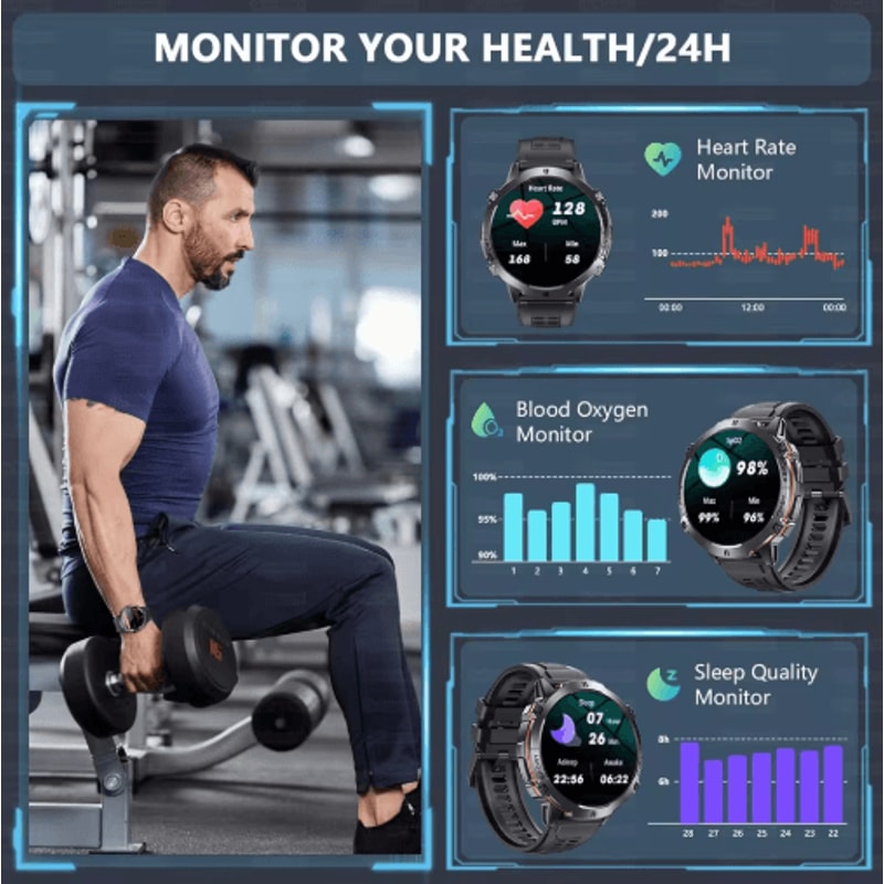 TRex 3 MilitaryGrade Smartwatch AMOLED GPS Sports Watch With 10ATM Waterproof 14
