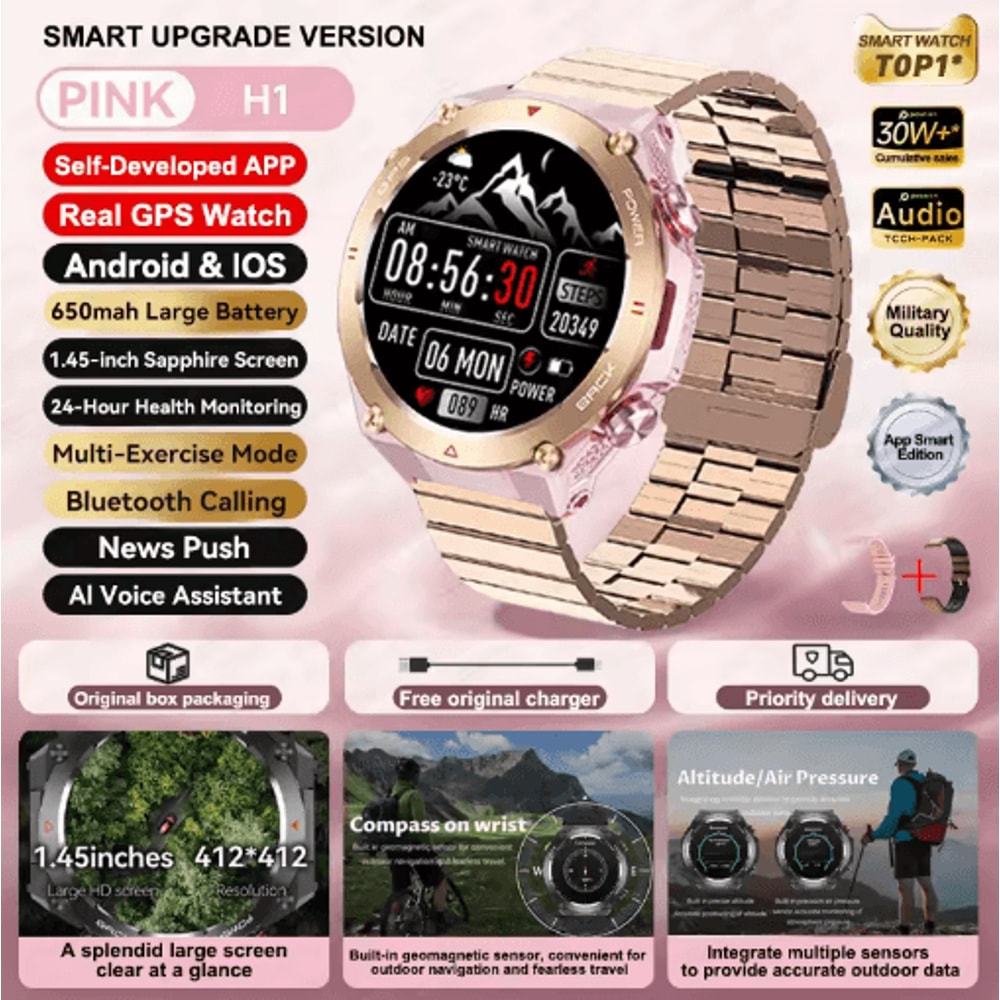 2025 Xiaomi GPS Fitness Smartwatch Waterproof Bluetooth Call Watch With Long Battery 2