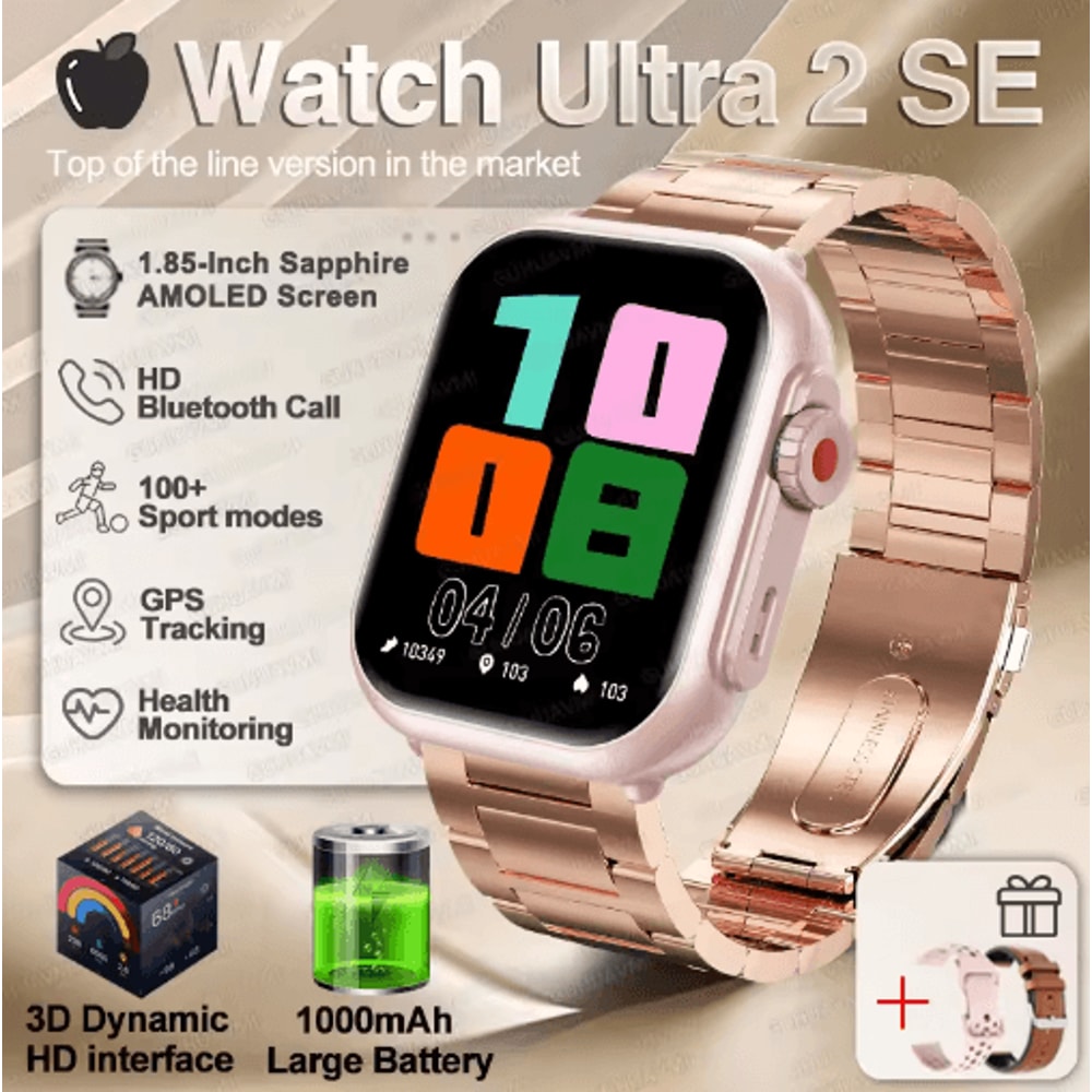 Ultra 2 SE Smartwatch AMOLED GPS Fitness Watch With Bluetooth Calling 5