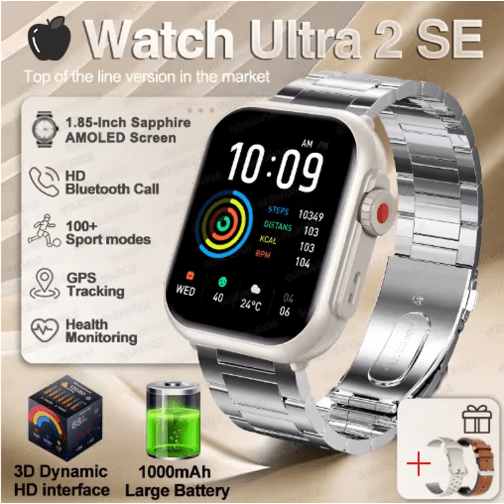 Ultra 2 SE Smartwatch AMOLED GPS Fitness Watch With Bluetooth Calling 6