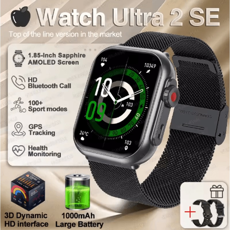 Ultra 2 SE Smartwatch AMOLED GPS Fitness Watch With Bluetooth Calling 10