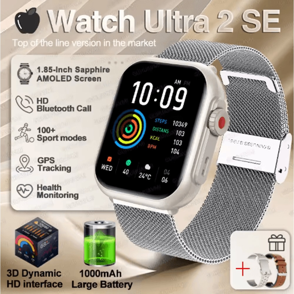 Ultra 2 SE Smartwatch AMOLED GPS Fitness Watch With Bluetooth Calling 9
