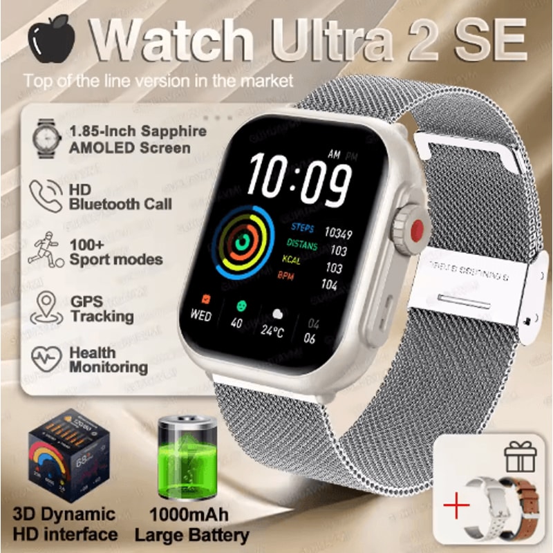 Ultra 2 SE Smartwatch AMOLED GPS Fitness Watch With Bluetooth Calling 9