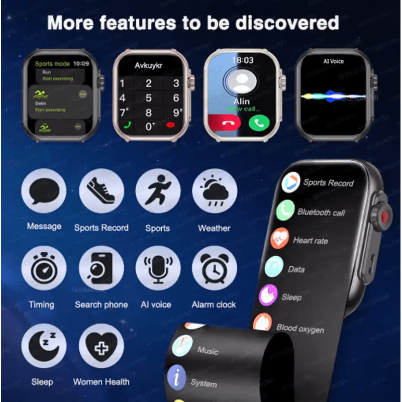 Ultra 2 SE Smartwatch AMOLED GPS Fitness Watch With Bluetooth Calling 21