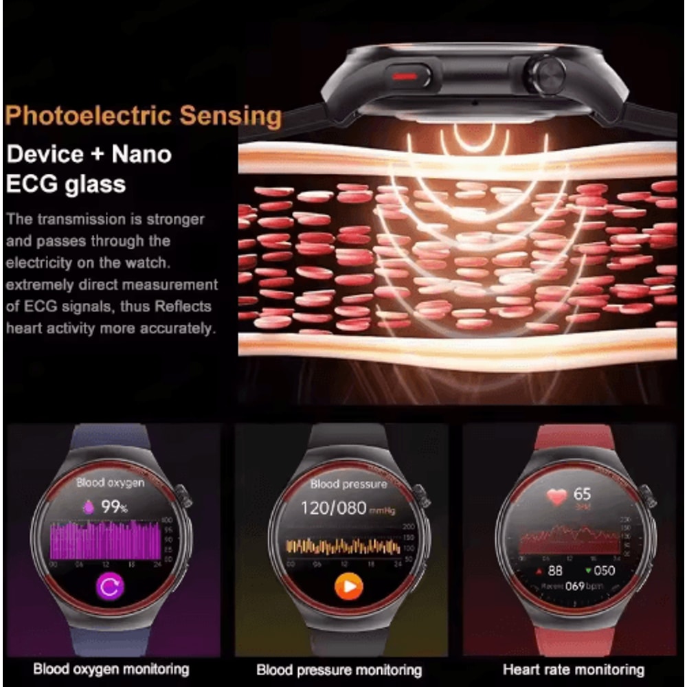 2025 Health Monitoring Smartwatch Blood Pressure Heart Rate Tracker With Bluetooth Calling 9