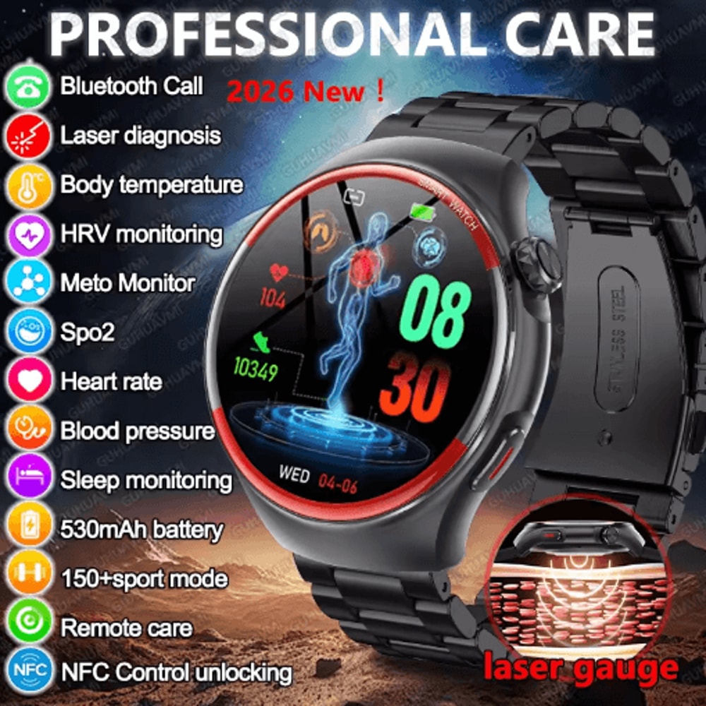 2025 Health Monitoring Smartwatch Blood Pressure Heart Rate Tracker With Bluetooth Calling 0