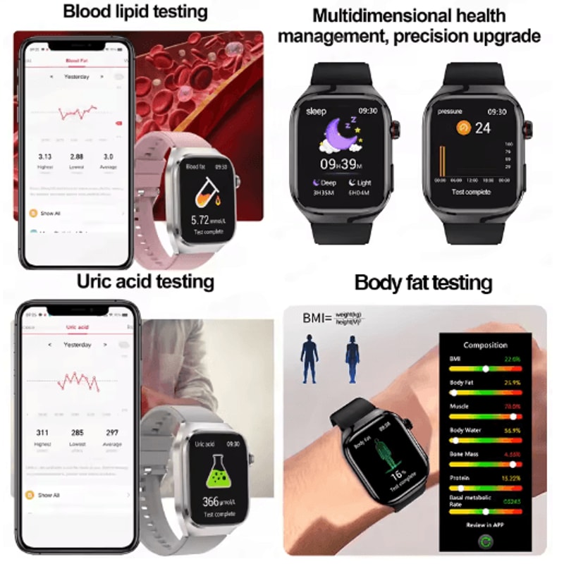 2025 Advanced Health Tracking Smartwatch ECG Blood Pressure Bluetooth Call Watch 15