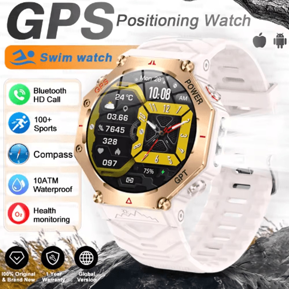 TRex 3 Ultra Military GPS Smartwatch AMOLED 10ATM Sports Watch With Call Function 12