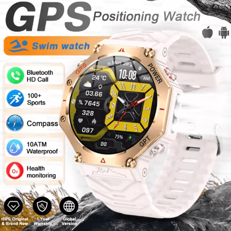 TRex 3 Ultra Military GPS Smartwatch AMOLED 10ATM Sports Watch With Call Function 12