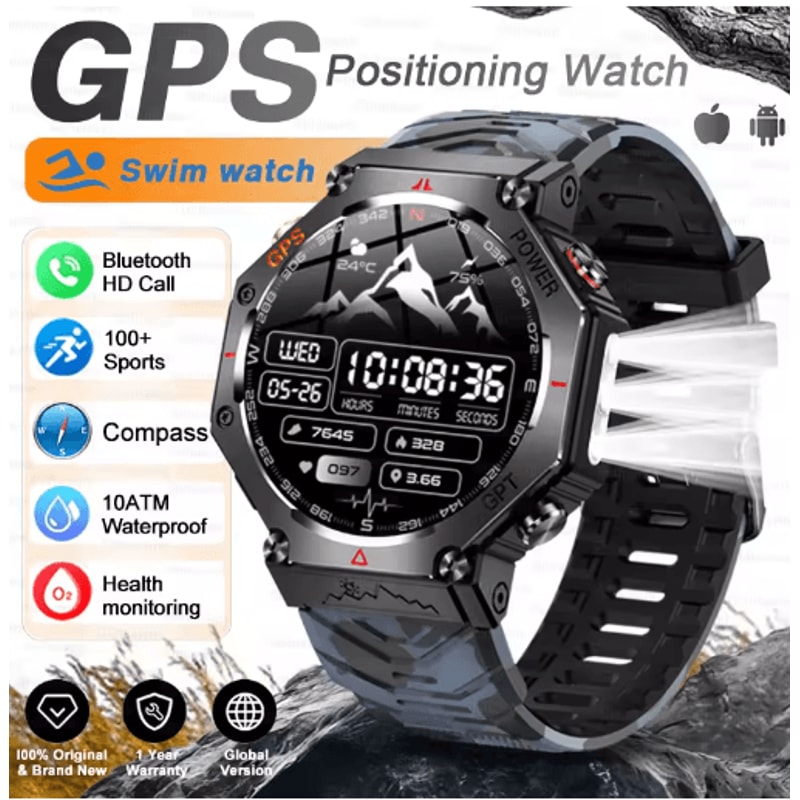 TRex 3 Ultra Military GPS Smartwatch AMOLED 10ATM Sports Watch With Call Function 13