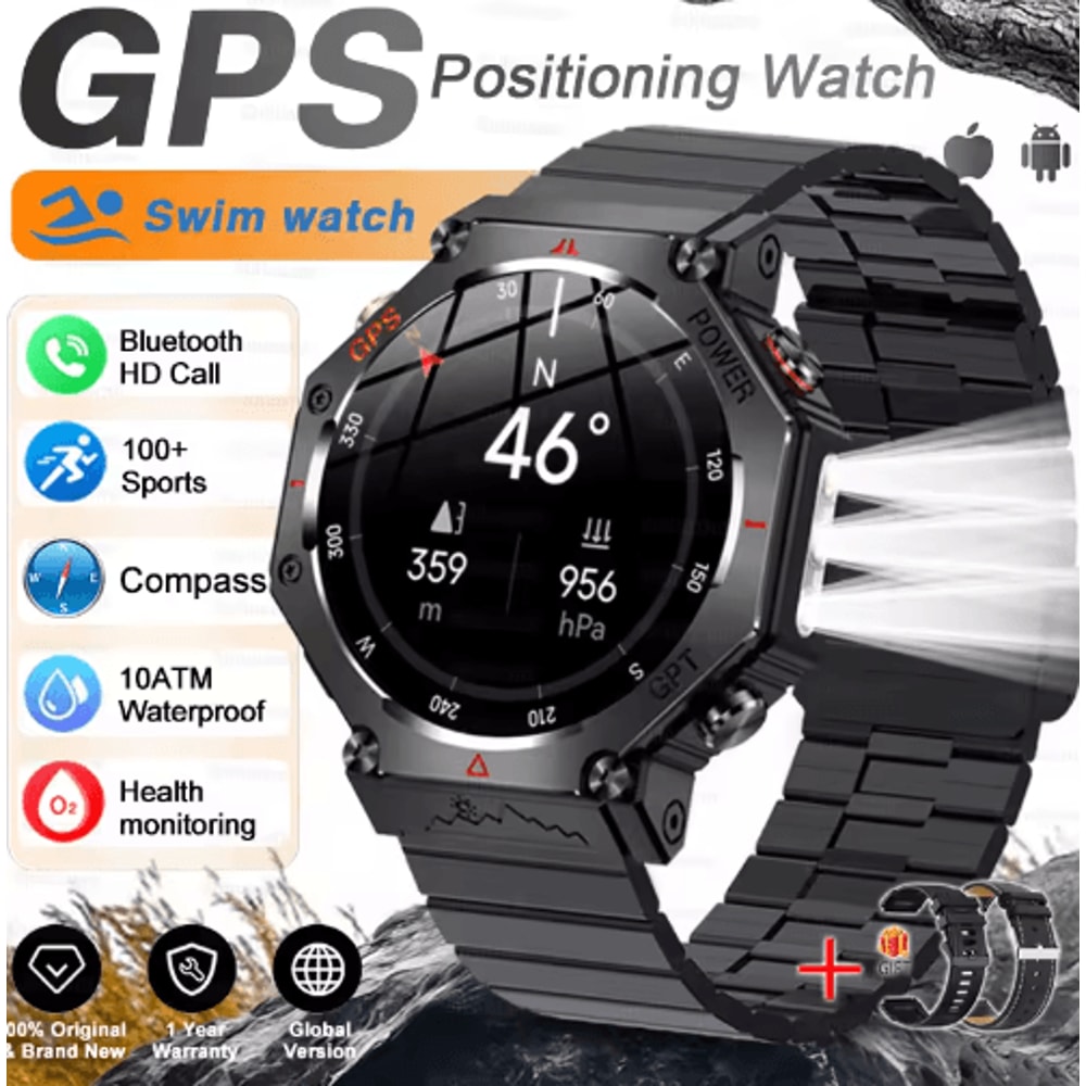 TRex 3 Ultra Military GPS Smartwatch AMOLED 10ATM Sports Watch With Call Function 3