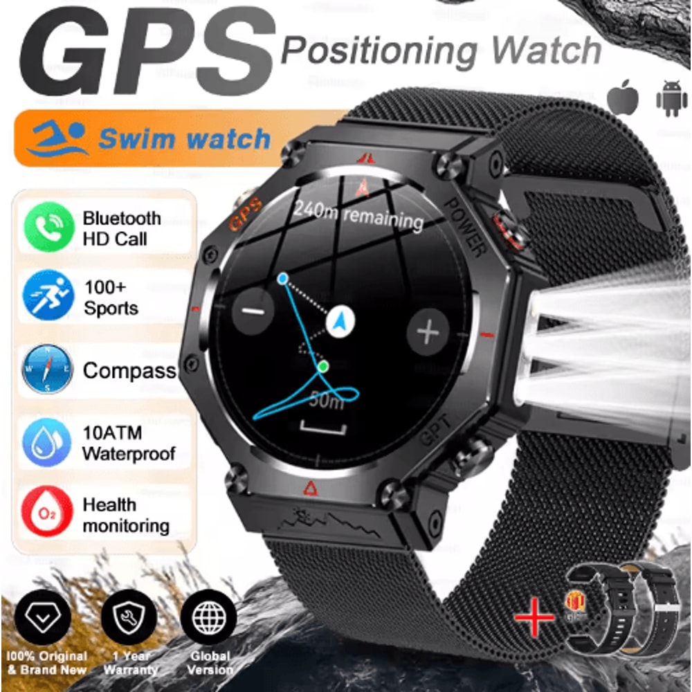 TRex 3 Ultra Military GPS Smartwatch AMOLED 10ATM Sports Watch With Call Function 7