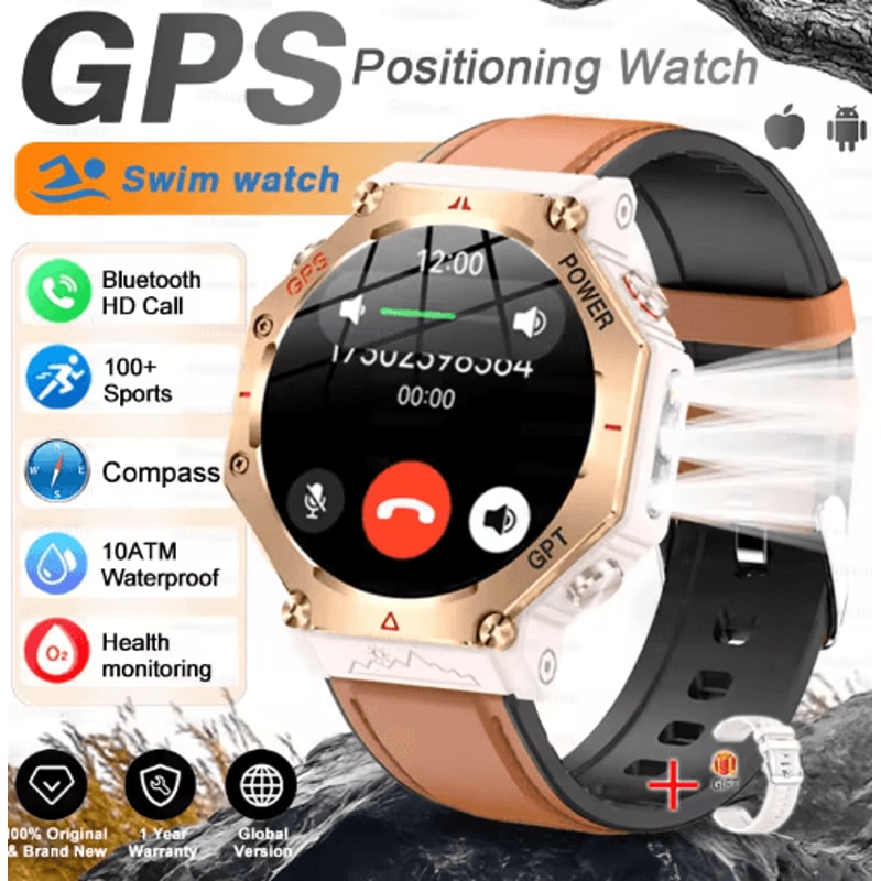 TRex 3 Ultra Military GPS Smartwatch AMOLED 10ATM Sports Watch With Call Function 8