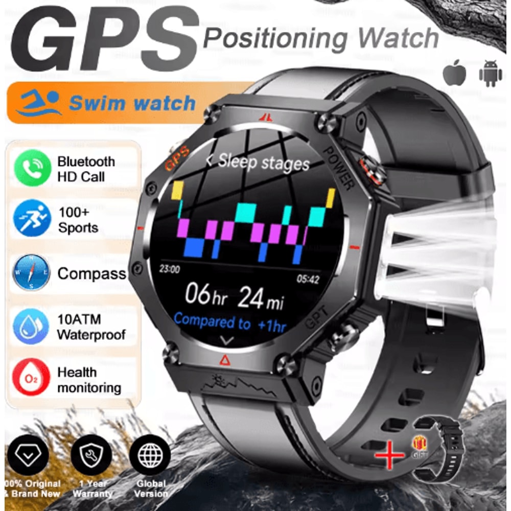 TRex 3 Ultra Military GPS Smartwatch AMOLED 10ATM Sports Watch With Call Function 9