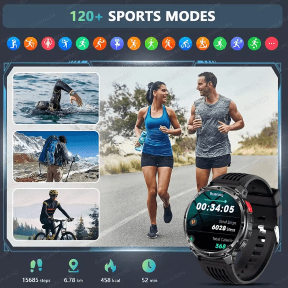 2026 TRex3 Pro Military GPS Smartwatch 1100mAh LongStandby Rugged Outdoor Watch 17