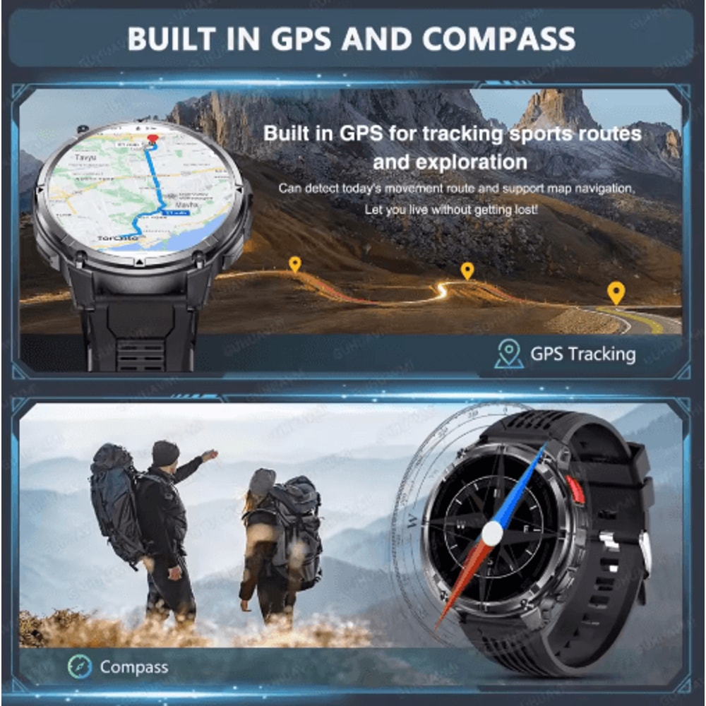 2026 TRex3 Pro Military GPS Smartwatch 1100mAh LongStandby Rugged Outdoor Watch 20