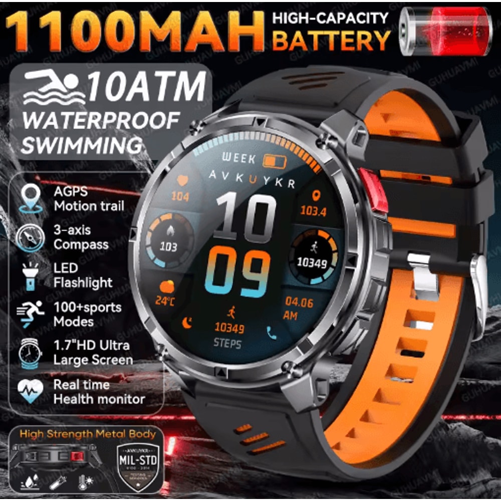 TRex 3 Pro Rugged Smartwatch Military GPS 10ATM Waterproof Power Watch 13