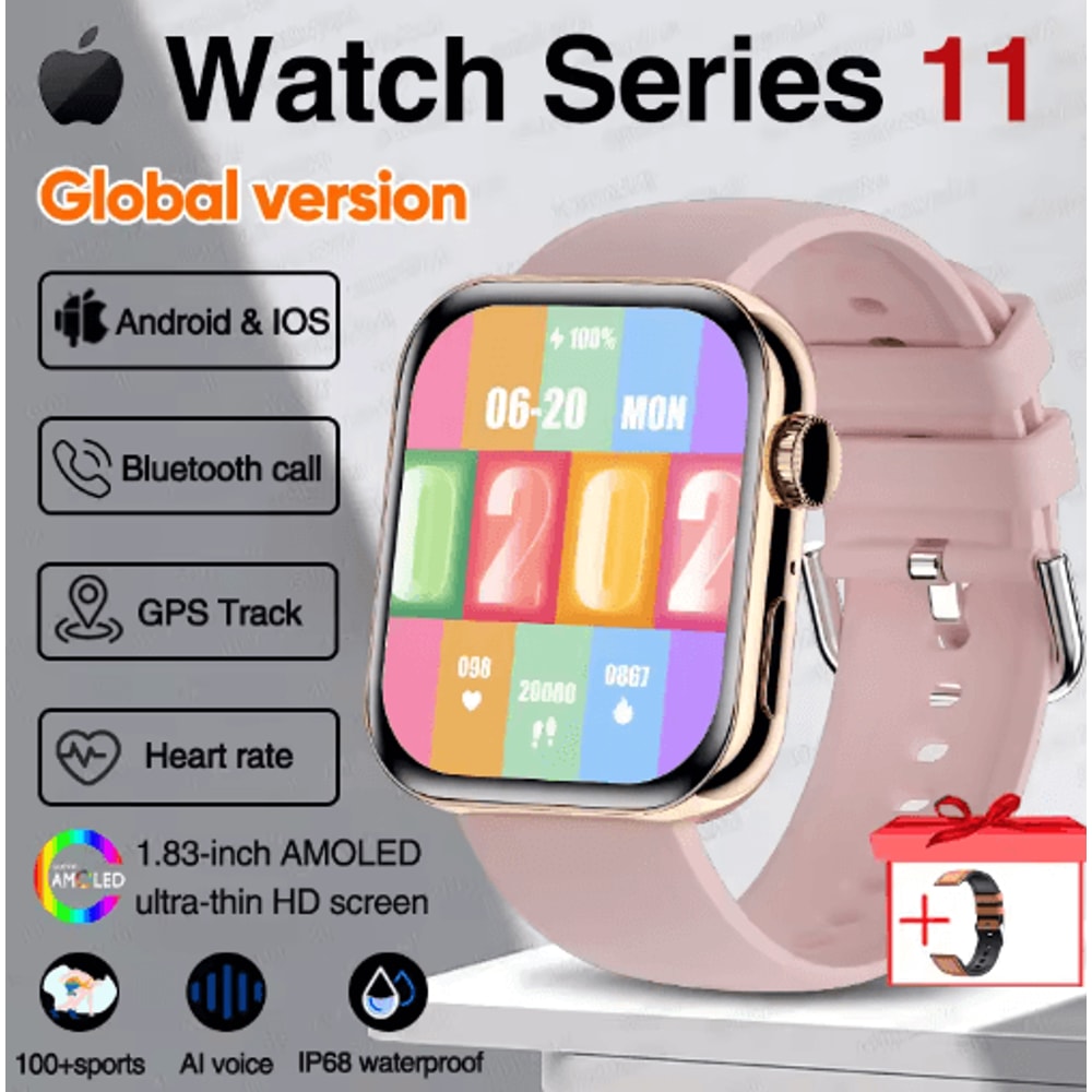 NovaTrack Series 11 Smartwatch AMOLED GPS NFC Bluetooth Calling Watch For IOS Android 11