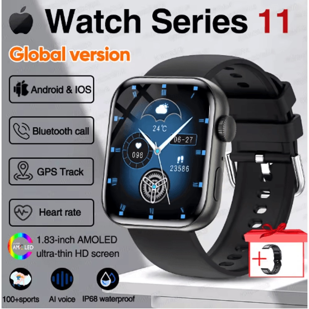 NovaTrack Series 11 Smartwatch AMOLED GPS NFC Bluetooth Calling Watch For IOS Android 12