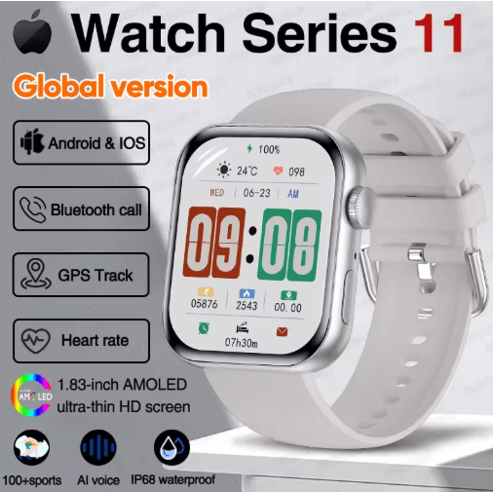 NovaTrack Series 11 Smartwatch AMOLED GPS NFC Bluetooth Calling Watch For IOS Android 13