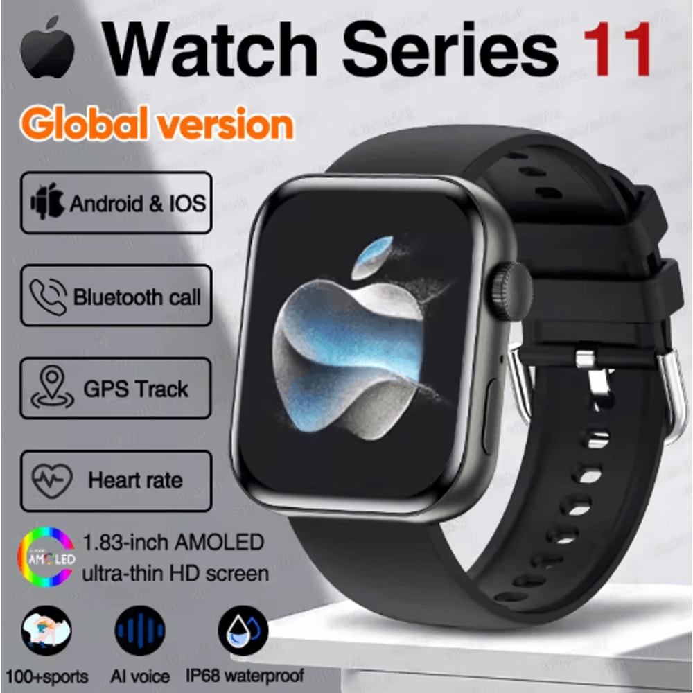 NovaTrack Series 11 Smartwatch AMOLED GPS NFC Bluetooth Calling Watch For IOS Android 15