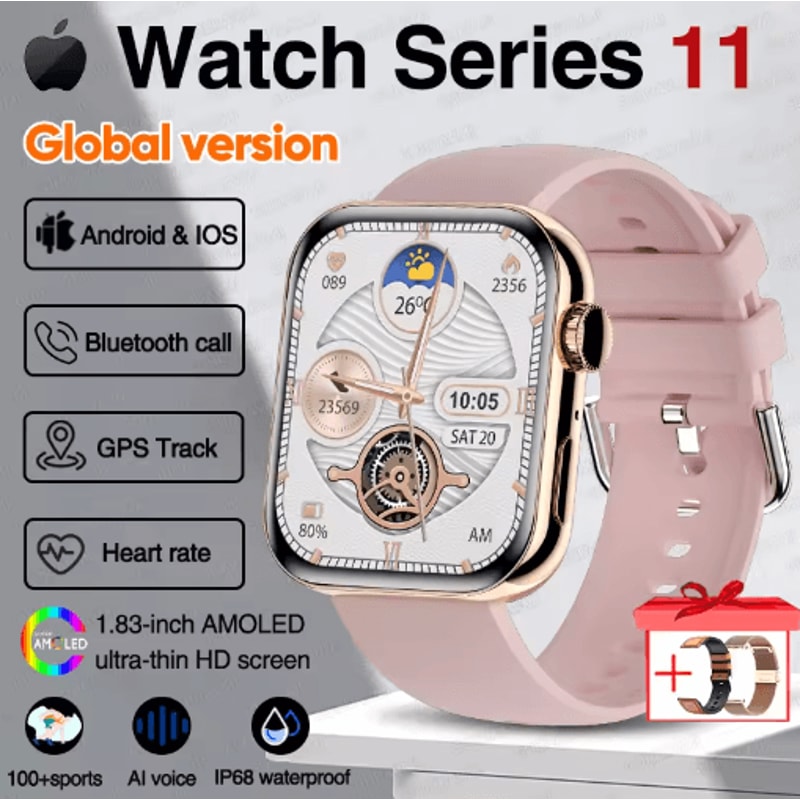NovaTrack Series 11 Smartwatch AMOLED GPS NFC Bluetooth Calling Watch For IOS Android 8
