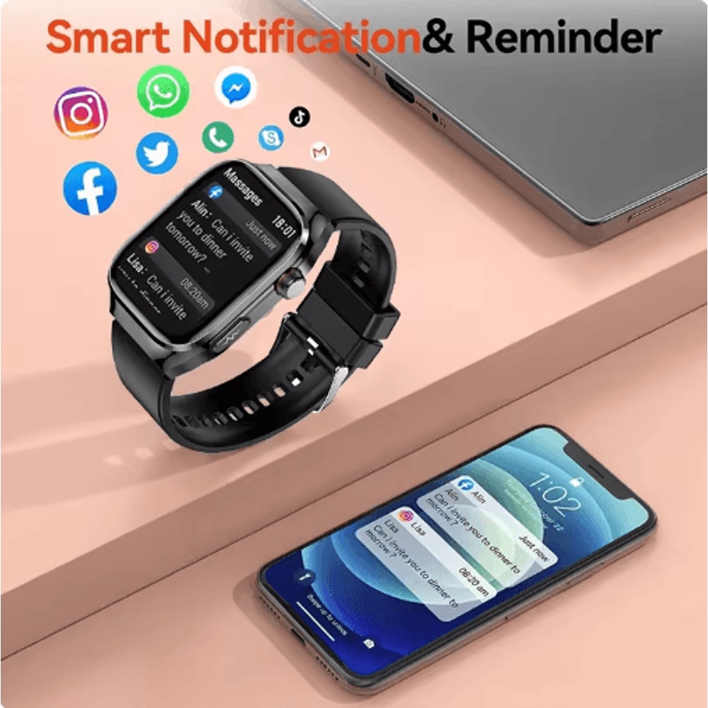 VitaSense Pro AI Health Smartwatch ECG PPG Blood Pressure Uric Acid Monitor 14