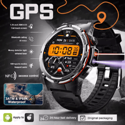 t-rex 3 tactical gps smartwatch – military rugged nfc call waterproof watch
