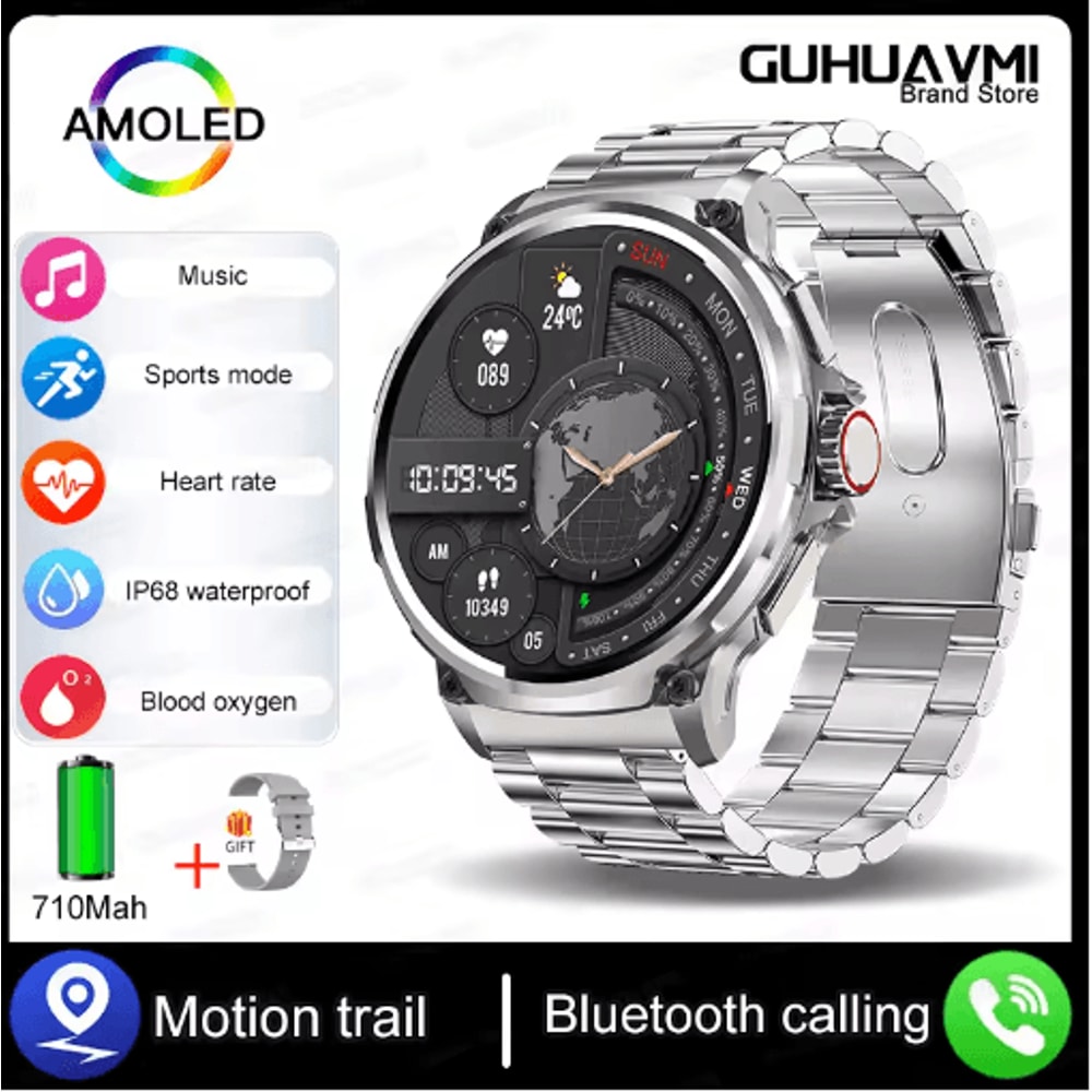 UltraFit Pro 185 AMOLED GPS Smartwatch 710mAh Bluetooth Call Waterproof Fitness Watch 1
