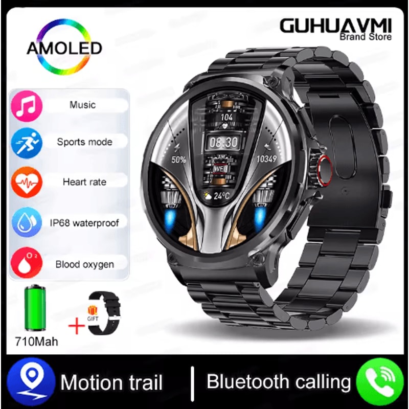 UltraFit Pro 185 AMOLED GPS Smartwatch 710mAh Bluetooth Call Waterproof Fitness Watch 2