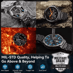 ultrafit pro 1.85 amoled gps smartwatch – 710mah bluetooth call waterproof fitness watch
