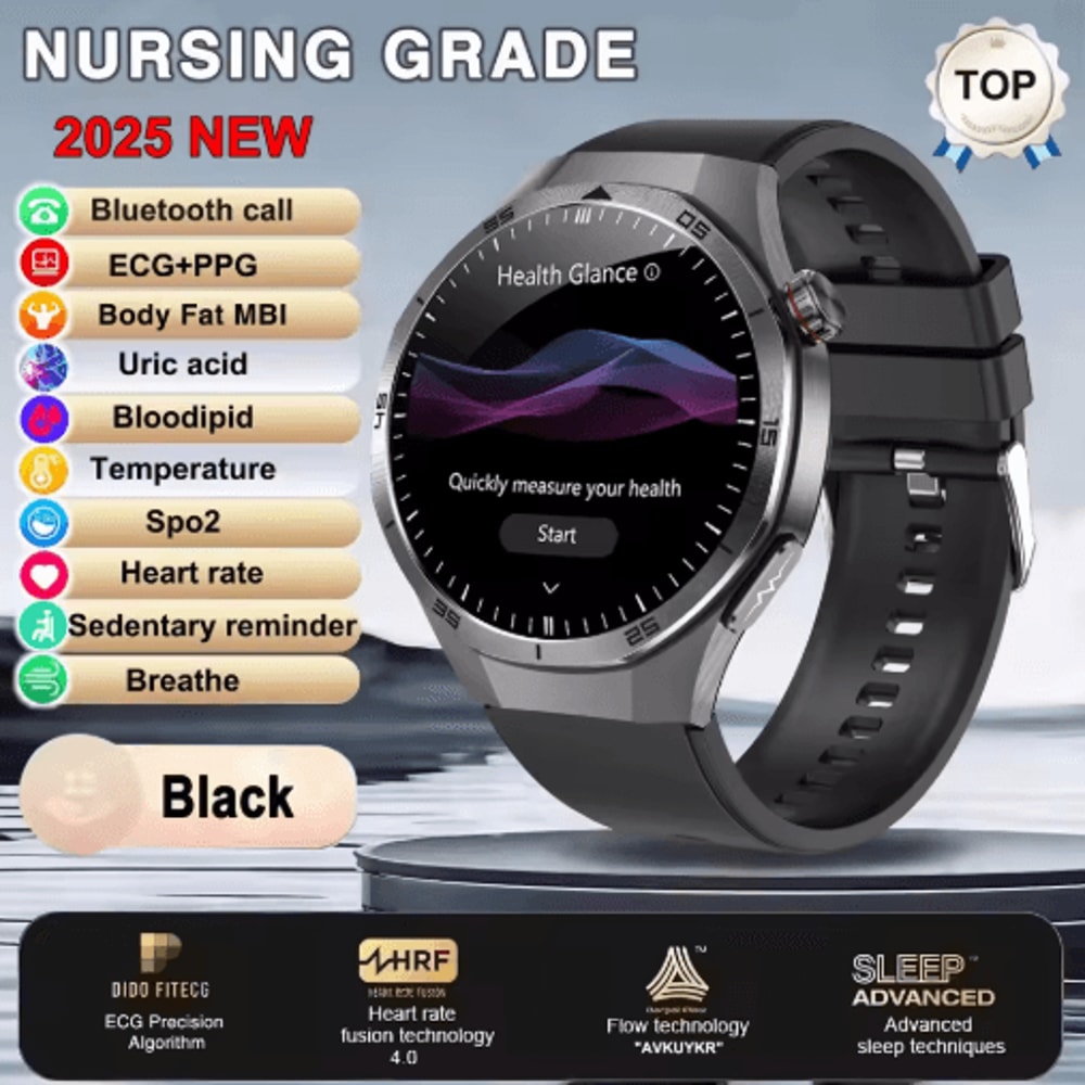 HealthGuard Pro AI Smartwatch ECG PPG Blood Pressure Uric Acid Monitor 7