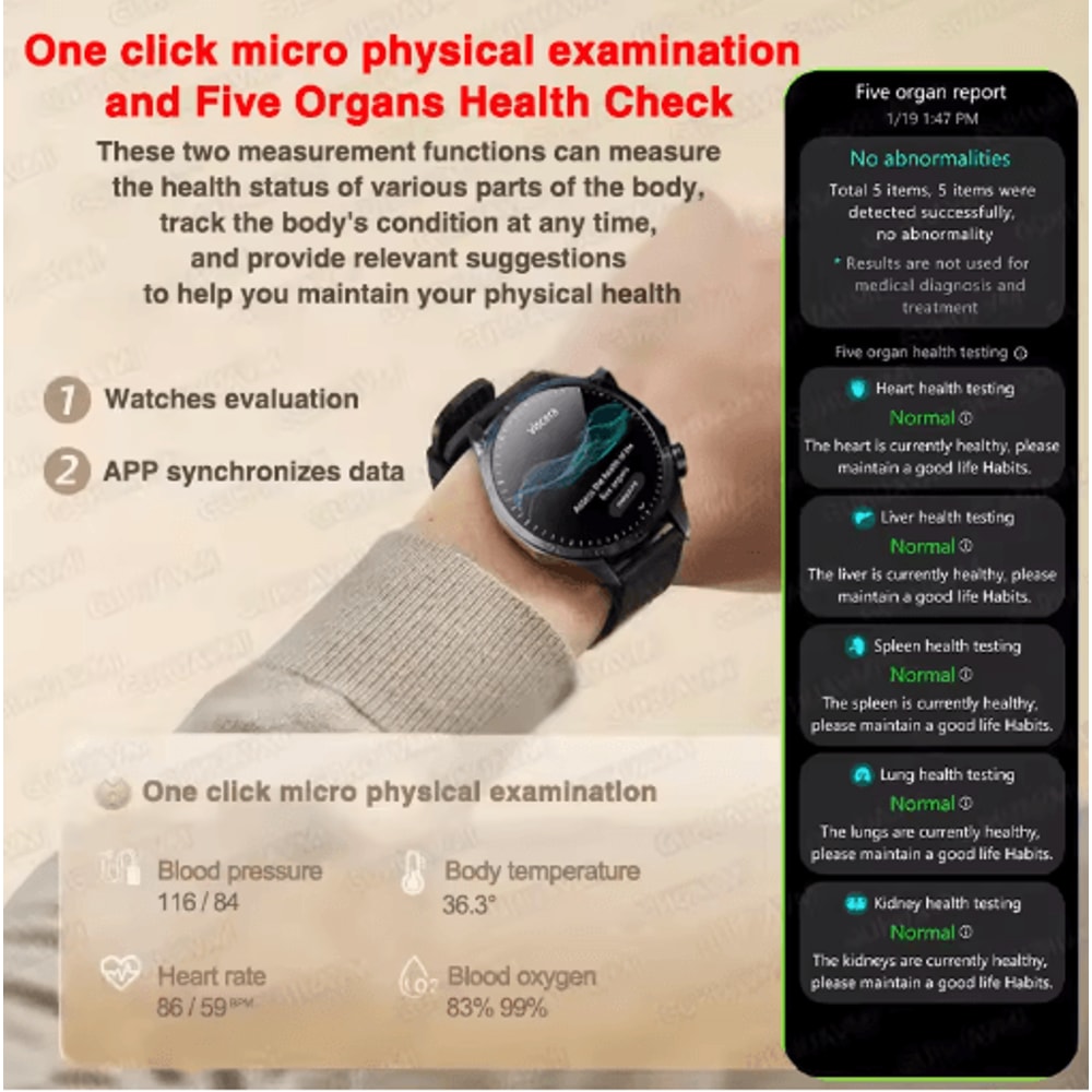PulseGuard AI Health Smartwatch ECG PPG Blood Pressure Uric Acid Monitor 10