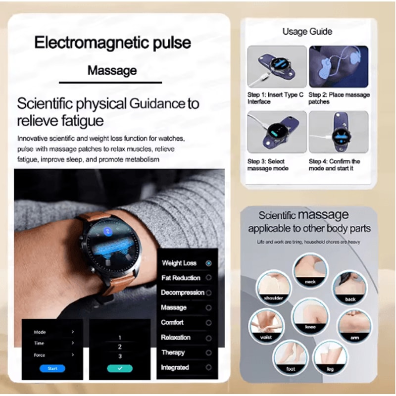 PulseGuard AI Health Smartwatch ECG PPG Blood Pressure Uric Acid Monitor 13