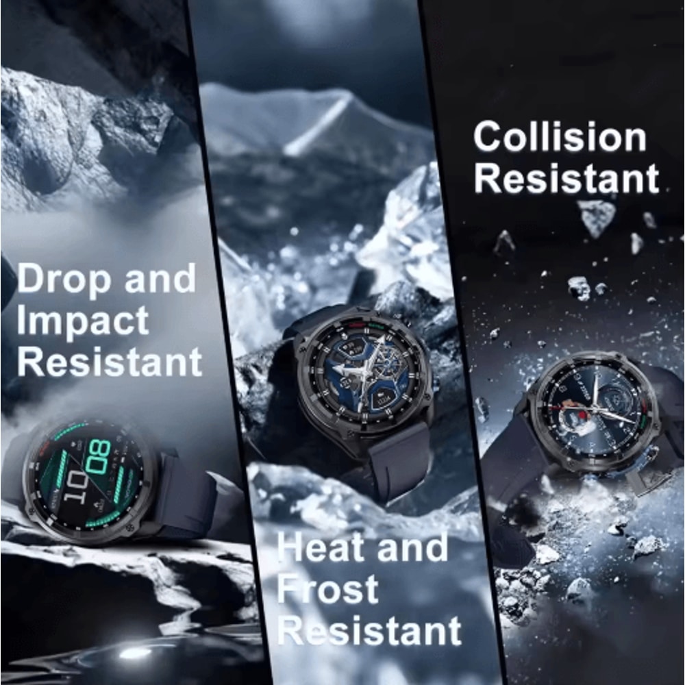 TRex 3 Pro Rugged GPS Smartwatch Offline Maps 10ATM Military Outdoor Watch 6