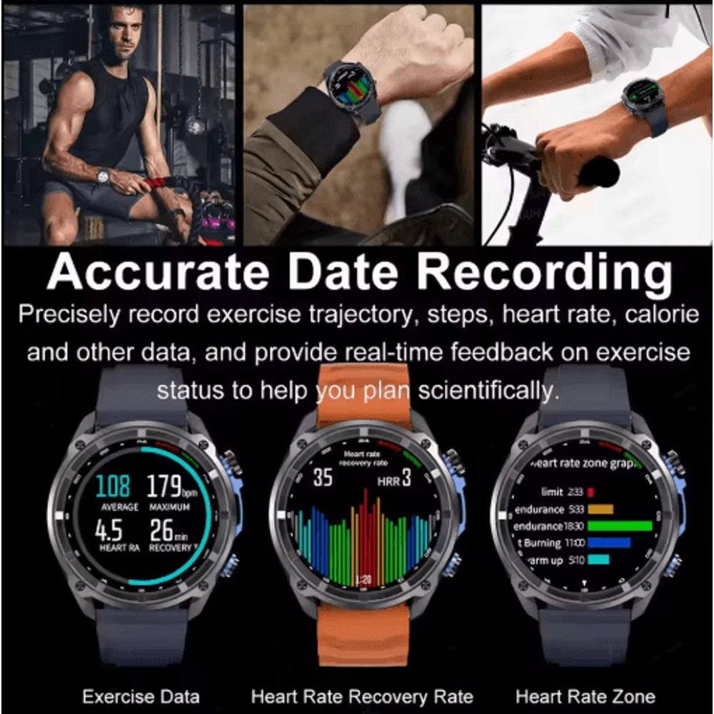 TRex 3 Pro Rugged GPS Smartwatch Offline Maps 10ATM Military Outdoor Watch 7